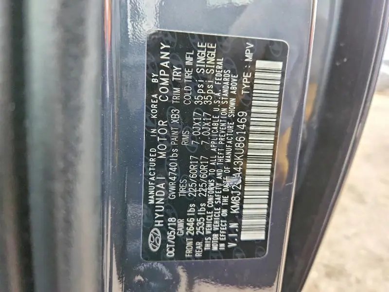 2019 HYUNDAI TUCSON SE  