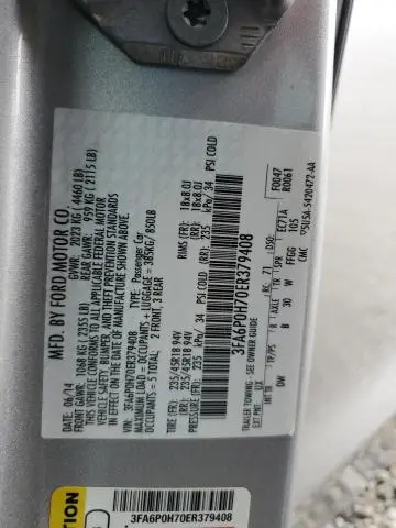 2014 FORD FUSION SE  