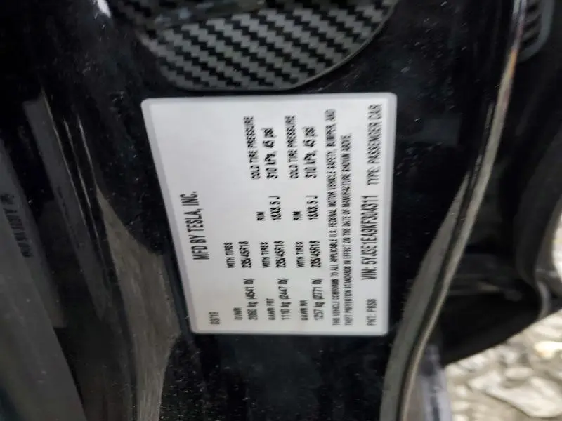 2019 TESLA MODEL 3   