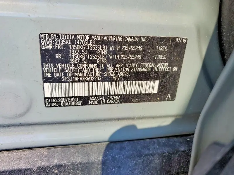 2019 TOYOTA RAV4 ADVENTURE  