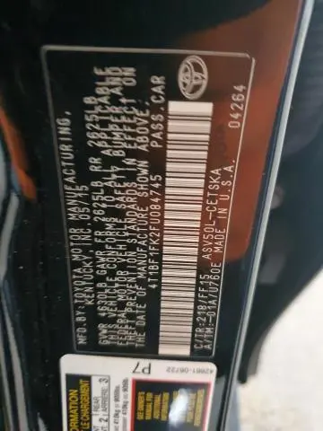 2015 TOYOTA CAMRY LE  