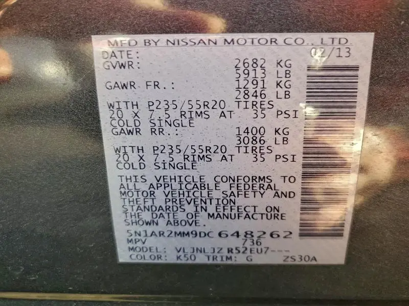 2013 NISSAN PATHFINDER S  