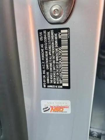 2016 PORSCHE CAYENNE   