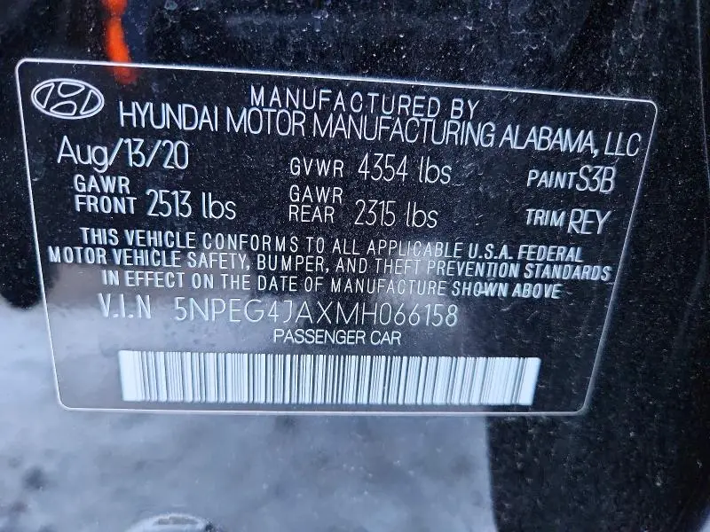 2021 HYUNDAI SONATA SE  