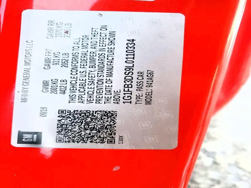 2020 CHEVROLET CAMARO LS  