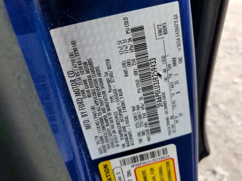 2018 FORD FUSION SE HYBRID  