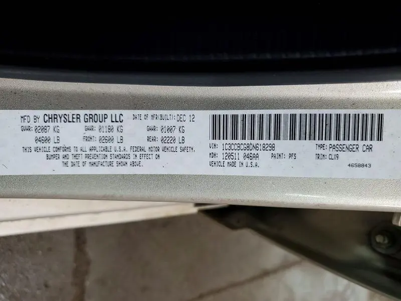 2013 CHRYSLER 200 LIMITED  