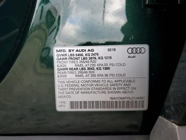 2018 AUDI Q5 PRESTIGE