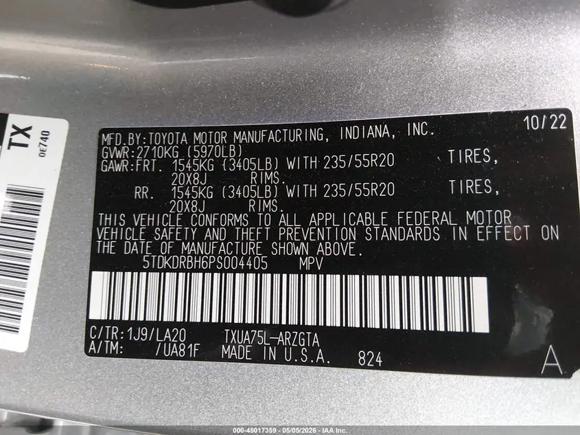 2023 TOYOTA HIGHLANDER PLATINUM