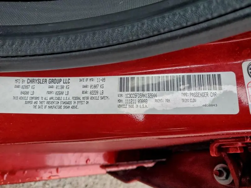 2010 CHRYSLER SEBRING LIMITED  