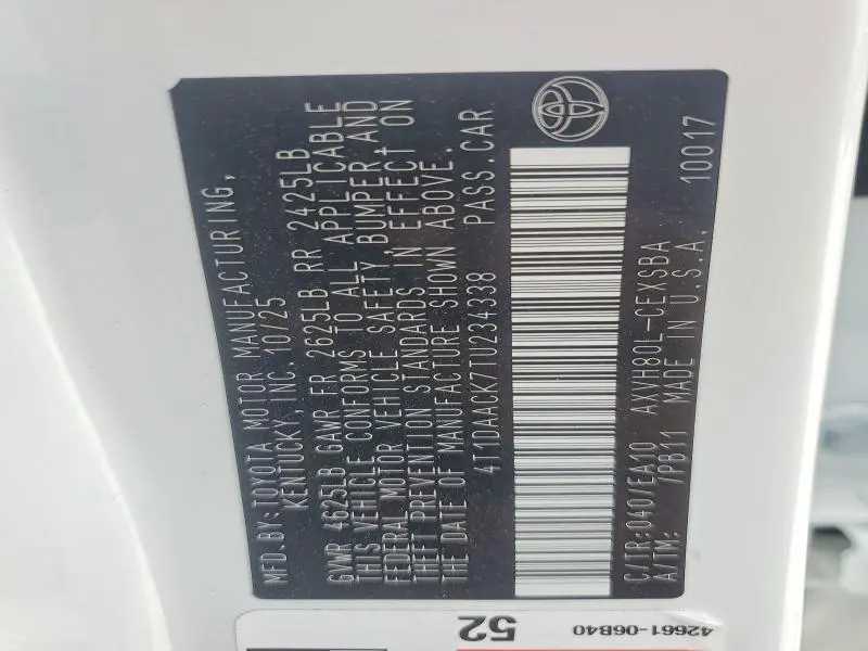2026 TOYOTA CAMRY SE  