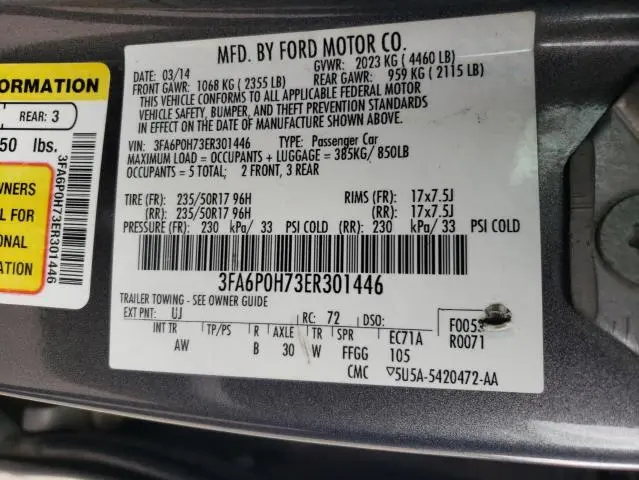 2014 FORD FUSION SE  