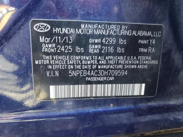 2013 HYUNDAI SONATA GLS  