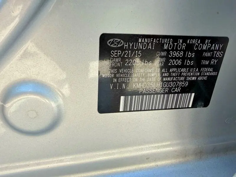 2016 HYUNDAI ELANTRA GT BASE  