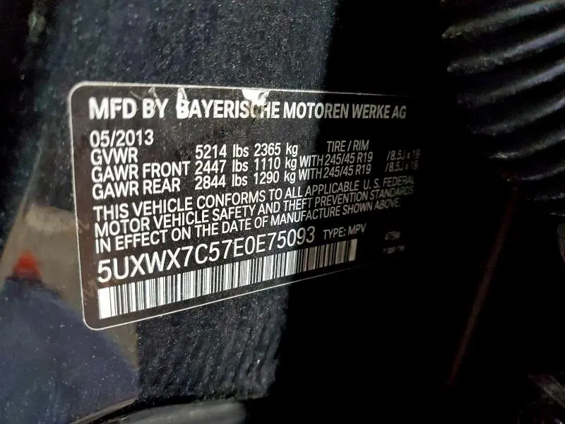 2014 BMW X3 XDRIVE35I  