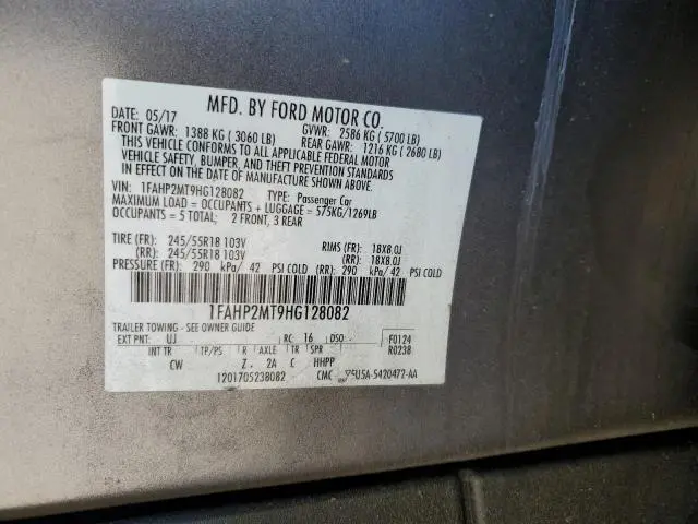 2017 FORD TAURUS POLICE INTERCEPTOR  