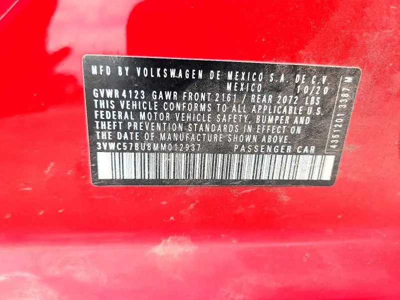2021 VOLKSWAGEN JETTA S  