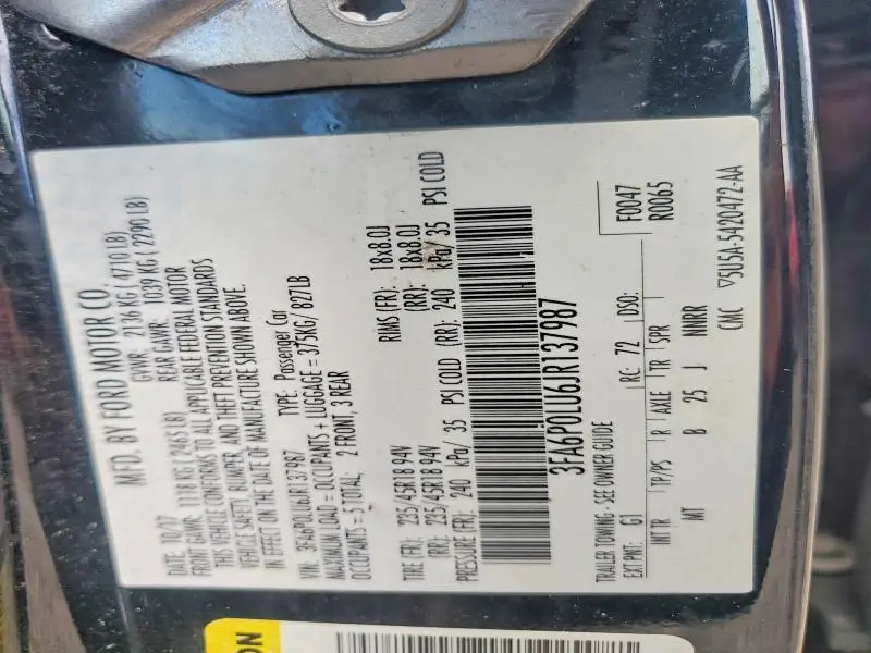 2018 FORD FUSION SE HYBRID  