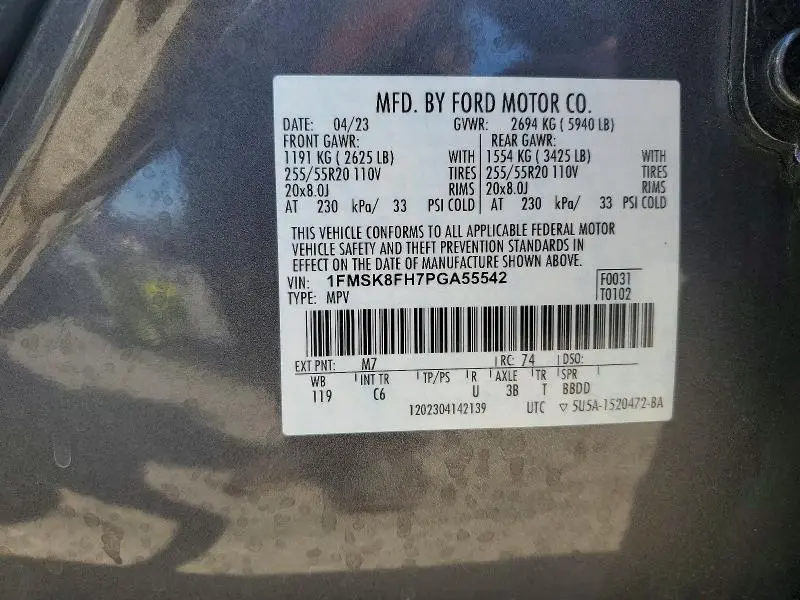2023 FORD EXPLORER LIMITED  