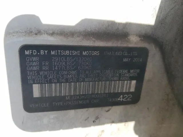 2015 MITSUBISHI MIRAGE DE