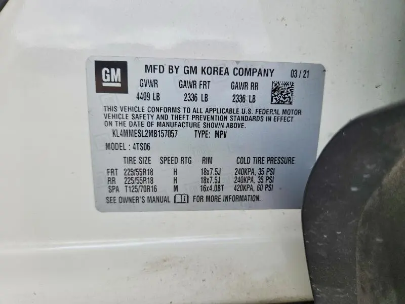 2021 BUICK ENCORE GX SELECT  