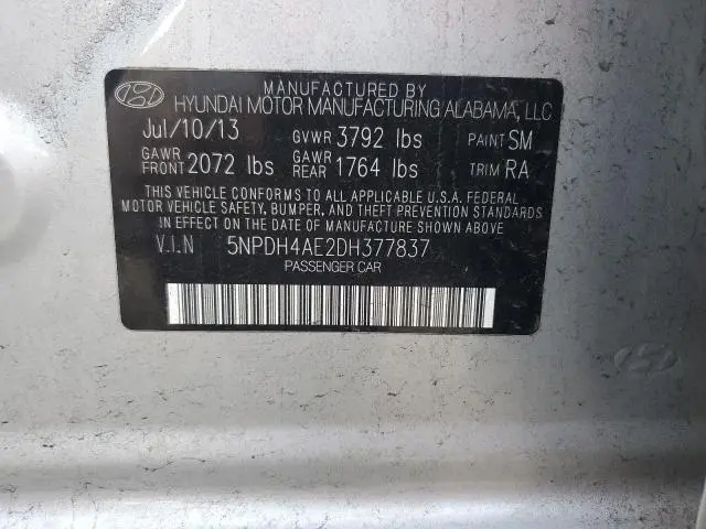 2013 HYUNDAI ELANTRA GLS  