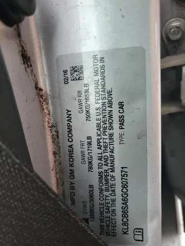 2016 CHEVROLET SPARK LS