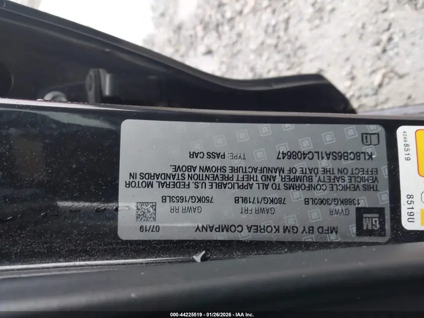 2020 CHEVROLET SPARK FWD LS AUTOMATIC