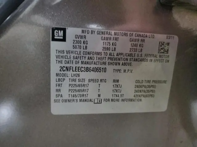 2011 CHEVROLET EQUINOX LT  