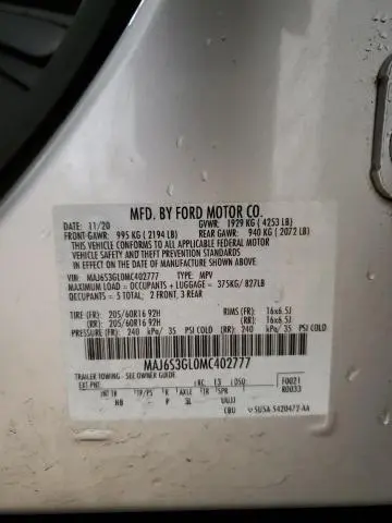 2021 FORD ECOSPORT SE  