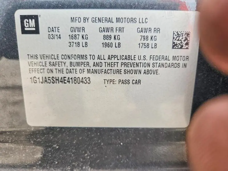 2014 CHEVROLET SONIC LS  