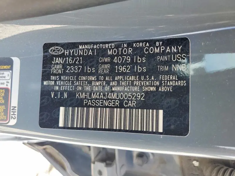 2021 HYUNDAI ELANTRA BLUE  