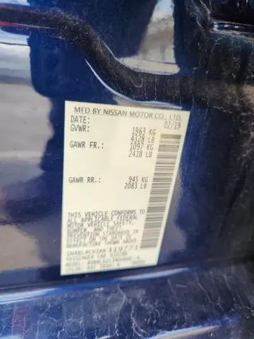 2019 NISSAN ALTIMA SR  