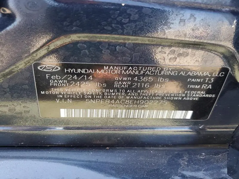 2014 HYUNDAI SONATA GLS  