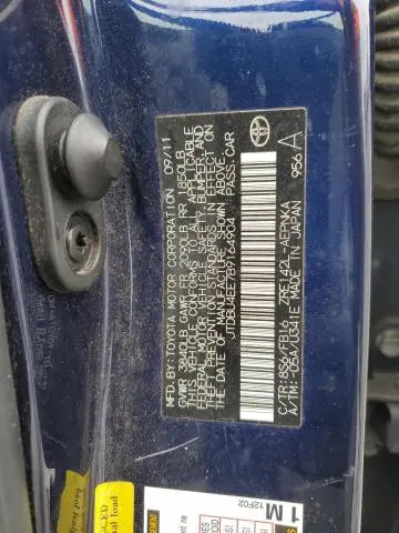 2011 TOYOTA COROLLA BASE  