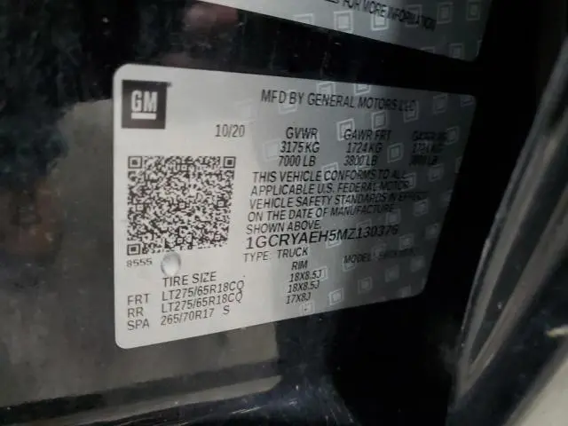 2021 CHEVROLET SILVERADO K1500  