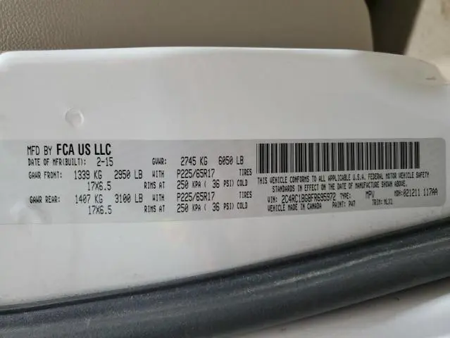 2015 CHRYSLER TOWN & COUNTRY TOURING  