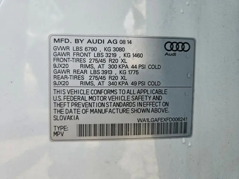 2015 AUDI Q7 PREMIUM PLUS  