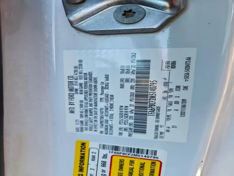 2021 FORD MUSTANG GT  