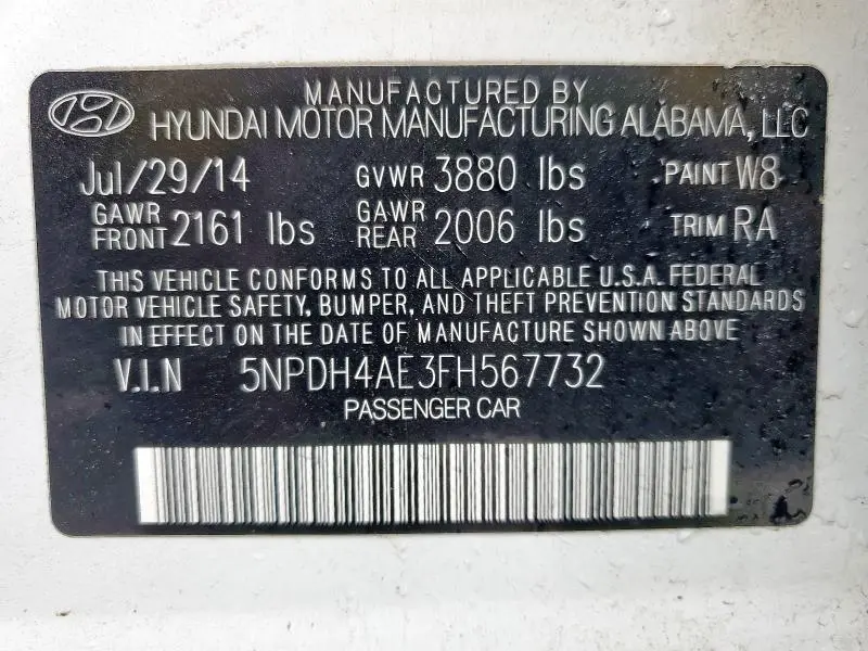 2015 HYUNDAI ELANTRA SE