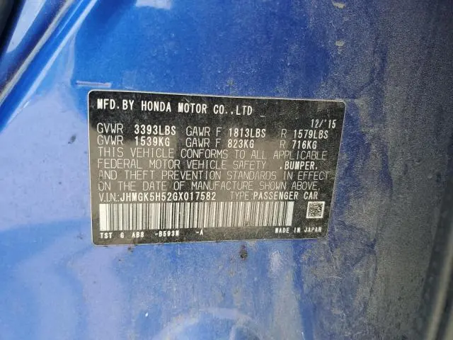 2016 HONDA FIT LX