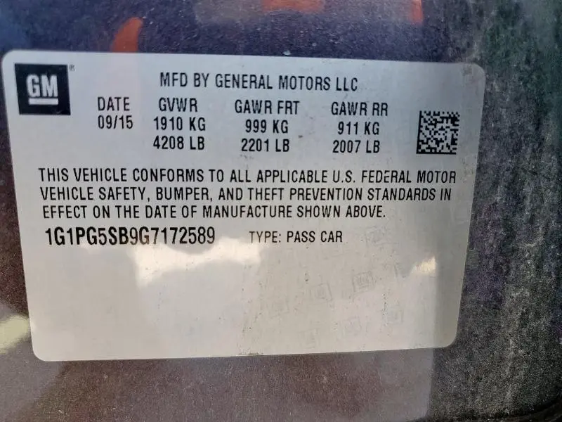 2016 CHEVROLET CRUZE LIMITED LTZ  