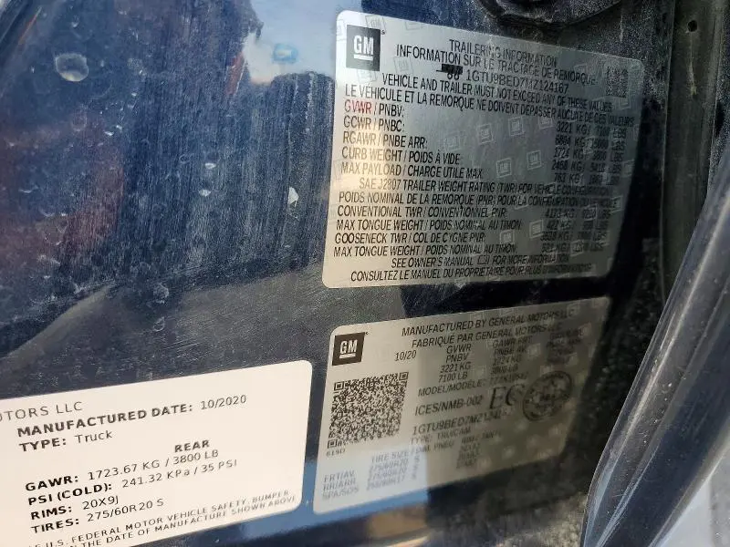 2021 GMC SIERRA K1500 SLE  