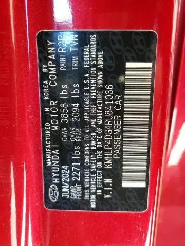 2024 HYUNDAI ELANTRA LIMITED  