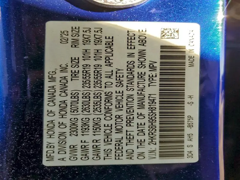 2025 HONDA CR-V SPORT TOURING  