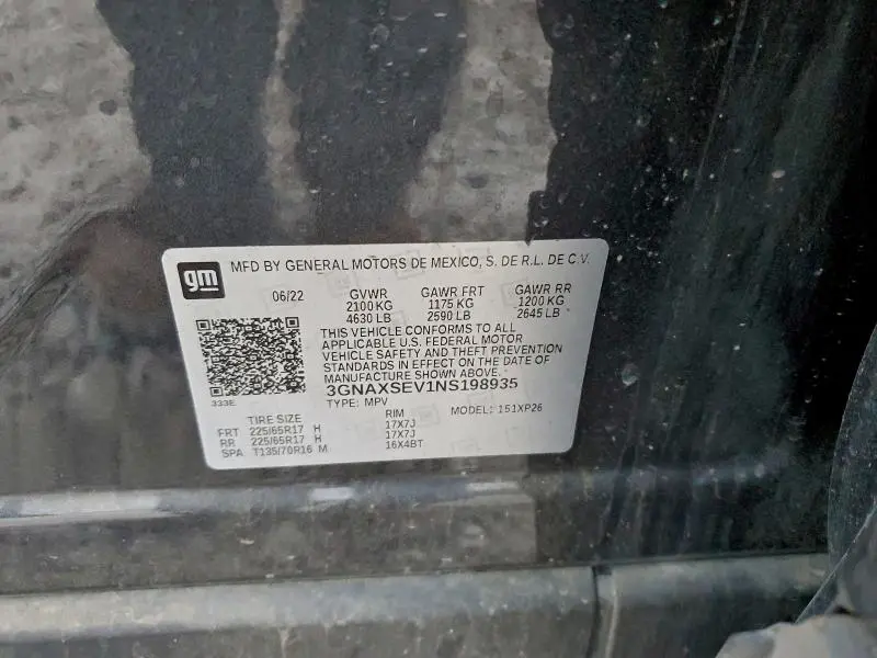 2022 CHEVROLET EQUINOX LS  