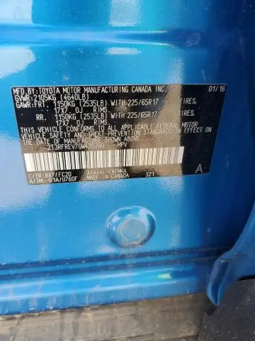 2016 TOYOTA RAV4 XLE  