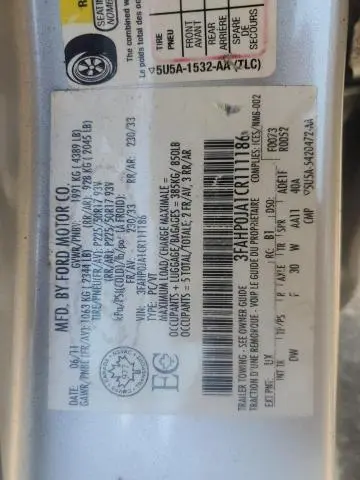 2012 FORD FUSION SEL  