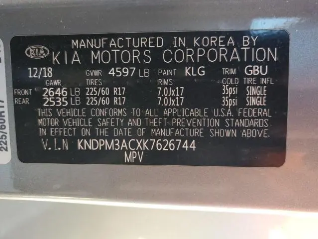 2019 KIA SPORTAGE LX  