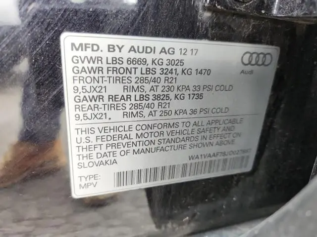 2018 AUDI Q7 PRESTIGE  